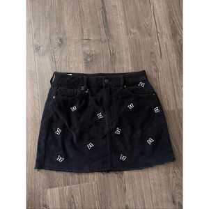 PacSun Embroidered Butterfly Cotton Corduroy Skirt size 27